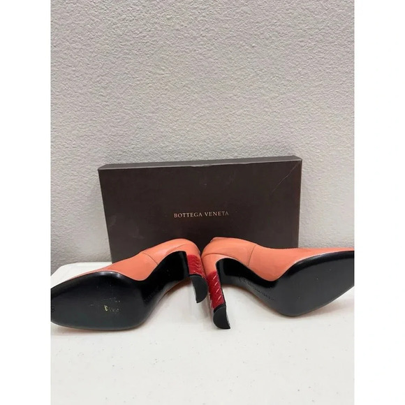 Bottega Veneta Womens Pumps Size 4 Pink Hibiscus Patent Leather New in Box $660 - Picture 13 of 14